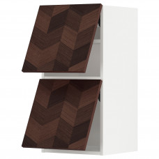Доставка из Польши METOD szafka pozioma 2 drzwi otw dotyk, bialy Hasslarp/brazowy wzor, 40x80 cm ИКЕА-29400922, ЕВРОИКЕА Калининград