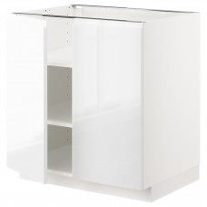 Доставка из Польши METOD szafka stj/polki/2 drzwi, bialy/Voxtorp polysk/biel, 80x60 cm ИКЕА-59464903, ЕВРОИКЕА Калининград