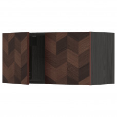 Доставка из Польши METOD szafka sc/2 drzwi, czarny Hasslarp/brazowy wzor, 80x40 cm ИКЕА-69463366, ЕВРОИКЕА Калининград