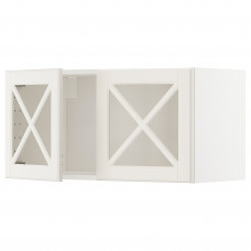 Доставка из Польши METOD szafka scienna z 2 szkl drz/poprz, bialy/Bodbyn kremowy, 80x40 cm ИКЕА-39395034, ЕВРОИКЕА Калининград
