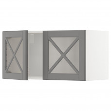 Доставка из Польши METOD szafka scienna z 2 szkl drz/poprz, bialy/Bodbyn szary, 80x40 cm ИКЕА-19395030, ЕВРОИКЕА Калининград