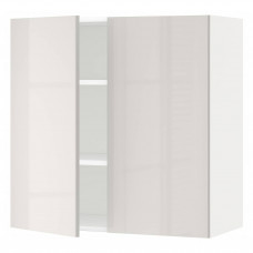 Доставка из Польши METOD szafka scienna z polkami/2 drzwi, bialy/Ringhult jasnoszary, 80x80 cm ИКЕА-69458459, ЕВРОИКЕА Калининград