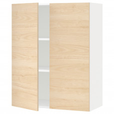 Доставка из Польши METOD szafka scienna z polkami/2 drzwi, bialy/Askersund wzor jasny jesion, 80x100 cm ИКЕА-29459597, ЕВРОИКЕА Калининград