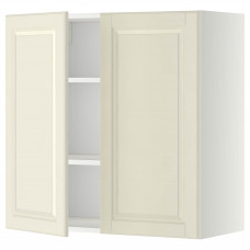 Доставка из Польши METOD szafka scienna z polkami/2 drzwi, bialy/Bodbyn kremowy, 80x80 cm ИКЕА-69467741, ЕВРОИКЕА Калининград