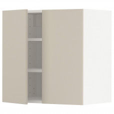 Доставка из Польши METOD szafka scienna z polkami/2 drzwi, bialy/Havstorp bezowy, 60x60 cm ИКЕА-49469864, ЕВРОИКЕА Калининград