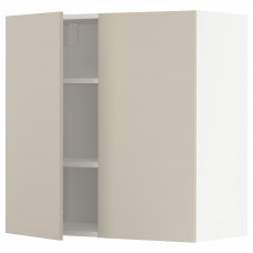 Доставка из Польши METOD szafka scienna z polkami/2 drzwi, bialy/Havstorp bezowy, 80x80 cm ИКЕА-79470012, ЕВРОИКЕА Калининград