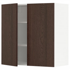 Доставка из Польши METOD szafka scienna z polkami/2 drzwi, bialy/Sinarp brazowy, 80x80 cm ИКЕА-69464083, ЕВРОИКЕА Калининград