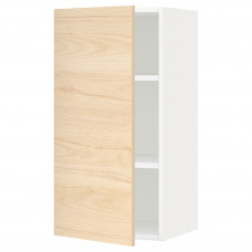 Доставка из Польши METOD szafka scienna z polkami, bialy/Askersund wzor jasny jesion, 40x80 cm ИКЕА-89456727, ЕВРОИКЕА Калининград