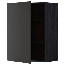 Доставка из Польши METOD szafka scienna z polkami, czarny/Nickebo matowy antracyt, 60x80 cm ИКЕА-39497631, ЕВРОИКЕА Калининград