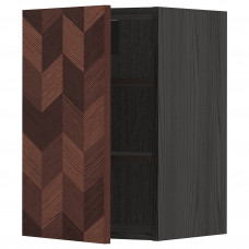 Доставка из Польши METOD szafka scienna z polkami, czarny Hasslarp/brazowy wzor, 40x60 cm ИКЕА-89463365, ЕВРОИКЕА Калининград