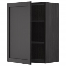 Доставка из Польши METOD szafka scienna z polkami, czarny/Lerhyttan bejcowane na czarno, 60x80 cm ИКЕА-99454247, ЕВРОИКЕА Калининград