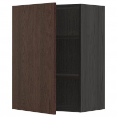 Доставка из Польши METOD szafka scienna z polkami, czarny/Sinarp brazowy, 60x80 cm ИКЕА-39469751, ЕВРОИКЕА Калининград