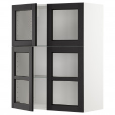 Доставка из Польши METOD sza sc z pol/4 szkl drz, bialy/Lerhyttan bejcowane na czarno, 80x100 cm ИКЕА-79461847, ЕВРОИКЕА Калининград
