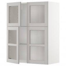 Доставка из Польши METOD sza sc z pol/4 szkl drz, bialy/Lerhyttan jasnoszary, 80x100 cm ИКЕА-69456281, ЕВРОИКЕА Калининград
