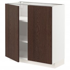 Доставка из Польши METOD szafka stj/polki/2 drzwi, bialy/Sinarp brazowy, 80x37 cm ИКЕА-79462677, ЕВРОИКЕА Калининград