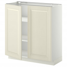 Доставка из Польши METOD szafka stj/polki/2 drzwi, bialy/Bodbyn kremowy, 80x37 cm ИКЕА-39459672, ЕВРОИКЕА Калининград