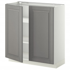 Доставка из Польши METOD szafka stj/polki/2 drzwi, bialy/Bodbyn szary, 80x37 cm ИКЕА-49462377, ЕВРОИКЕА Калининград