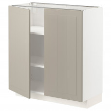 Доставка из Польши METOD szafka stj/polki/2 drzwi, bialy/Stensund bezowy, 80x37 cm ИКЕА-69461961, ЕВРОИКЕА Калининград