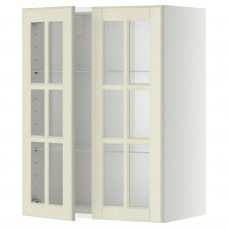 Доставка из Польши ⭐⭐⭐⭐⭐ METOD sza sc pol/2 szkl drz, bialy/Bodbyn kremowy, 60x80 cm,ИКЕА-89394980, Евро Икеа Калининград