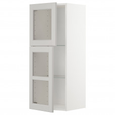 Доставка из Польши METOD sza sc pol/2 szkl drz, bialy/Lerhyttan jasnoszary, 40x100 cm ИКЕА-79459199, ЕВРОИКЕА Калининград