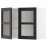Доставка из Польши METOD sza sc pol/2 szkl drz, bialy/Lerhyttan bejcowane na czarno, 80x60 cm ИКЕА-59454536, ЕВРОИКЕА Калининград