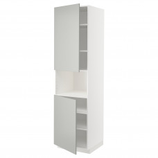 Доставка из Польши METOD sza st wys mikr 2drz/pol, bialy/Havstorp jasnoszary, 60x60x220 cm ИКЕА-79538205, ЕВРОИКЕА Калининград