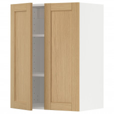 Доставка из Польши METOD szafka scienna z polkami/2 drzwi, bialy/Forsbacka dab, 60x80 cm ИКЕА-49509365, ЕВРОИКЕА Калининград