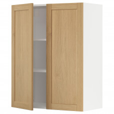 Доставка из Польши METOD szafka scienna z polkami/2 drzwi, bialy/Forsbacka dab, 80x100 cm ИКЕА-49509346, ЕВРОИКЕА Калининград