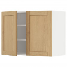 Доставка из Польши METOD szafka scienna z polkami/2 drzwi, bialy/Forsbacka dab, 80x60 cm ИКЕА-99509344, ЕВРОИКЕА Калининград
