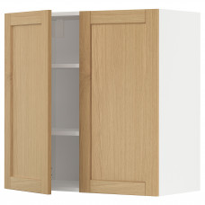Доставка из Польши METOD szafka scienna z polkami/2 drzwi, bialy/Forsbacka dab, 80x80 cm ИКЕА-69509345, ЕВРОИКЕА Калининград