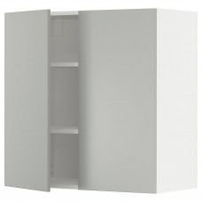 Доставка из Польши METOD szafka scienna z polkami/2 drzwi, bialy/Havstorp jasnoszary, 80x80 cm ИКЕА-39538405, ЕВРОИКЕА Калининград