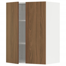 Доставка из Польши METOD szafka scienna z polkami/2 drzwi, bialy/Tistorp imitacja brazowego orzecha, 60x80 cm ИКЕА-79519377, ЕВРОИКЕА Калининград