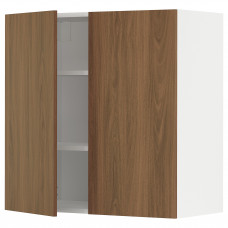 Доставка из Польши METOD szafka scienna z polkami/2 drzwi, bialy/Tistorp imitacja brazowego orzecha, 80x80 cm ИКЕА-79519037, ЕВРОИКЕА Калининград
