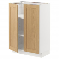 Доставка из Польши METOD szafka stj/polki/2 drzwi, bialy/Forsbacka dab, 60x37 cm ИКЕА-99509099, ЕВРОИКЕА Калининград