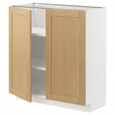 Доставка из Польши METOD szafka stj/polki/2 drzwi, bialy/Forsbacka dab, 80x37 cm ИКЕА-39509097, ЕВРОИКЕА Калининград