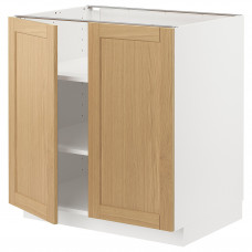 Доставка из Польши METOD szafka stj/polki/2 drzwi, bialy/Forsbacka dab, 80x60 cm ИКЕА-89509090, ЕВРОИКЕА Калининград