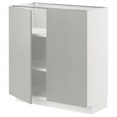 Доставка из Польши METOD szafka stj/polki/2 drzwi, bialy/Havstorp jasnoszary, 80x37 cm ИКЕА-39538797, ЕВРОИКЕА Калининград