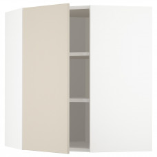 Доставка из Польши METOD narozna szafka scienna z polkami, bialy/Havstorp bezowy, 68x80 cm ИКЕА-99426495, ЕВРОИКЕА Калининград