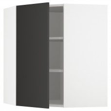 Доставка из Польши METOD narozna szafka scienna z polkami, bialy/Nickebo matowy antracyt, 68x80 cm ИКЕА-89498567, ЕВРОИКЕА Калининград