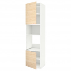 Доставка из Польши METOD sza st wys pie/mikr 2dr/pol, bialy/Askersund wzor jasny jesion, 60x60x240 cm ИКЕА-49466926, ЕВРОИКЕА Калининград