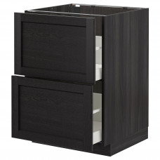 Доставка из Польши METOD / MAXIMERA sz stj 2fr/2w szu, czarny/Lerhyttan bejcowane na czarno, 60x60 cm ИКЕА-09260282, ЕВРОИКЕА Калининград