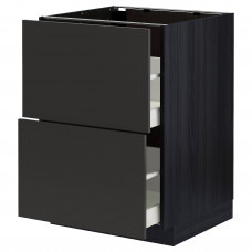 Доставка из Польши METOD / MAXIMERA sz stj 2fr/2w szu, czarny/Nickebo matowy antracyt, 60x60 cm ИКЕА-69498115, ЕВРОИКЕА Калининград