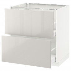 Доставка из Польши METOD / MAXIMERA sz stj 2fr/2w szu, bialy/Ringhult jasnoszary, 80x60 cm ИКЕА-49141796, ЕВРОИКЕА Калининград