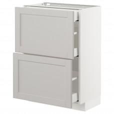 Доставка из Польши METOD / MAXIMERA sz stj 2fr/3szu, bialy/Lerhyttan jasnoszary, 60x37 cm ИКЕА-29274259, ЕВРОИКЕА Калининград