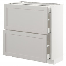 Доставка из Польши METOD / MAXIMERA sz stj 2fr/3szu, bialy/Lerhyttan jasnoszary, 80x37 cm ИКЕА-89274261, ЕВРОИКЕА Калининград