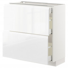 Доставка из Польши METOD / MAXIMERA sz stj 2fr/3szu, bialy/Voxtorp polysk/biel, 80x37 cm ИКЕА-39255057, ЕВРОИКЕА Калининград