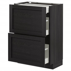 Доставка из Польши METOD / MAXIMERA sz stj 2fr/3szu, czarny/Lerhyttan bejcowane na czarno, 60x37 cm ИКЕА-89260042, ЕВРОИКЕА Калининград