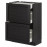 Доставка из Польши METOD / MAXIMERA sz stj 2fr/3szu, czarny/Lerhyttan bejcowane na czarno, 60x37 cm ИКЕА-89260042, ЕВРОИКЕА Калининград
