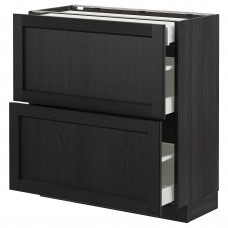 Доставка из Польши METOD / MAXIMERA sz stj 2fr/3szu, czarny/Lerhyttan bejcowane na czarno, 80x37 cm ИКЕА-49260044, ЕВРОИКЕА Калининград