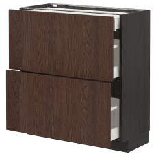 Доставка из Польши METOD / MAXIMERA sz stj 2fr/3szu, czarny/Sinarp brazowy, 80x37 cm ИКЕА-09405765, ЕВРОИКЕА Калининград